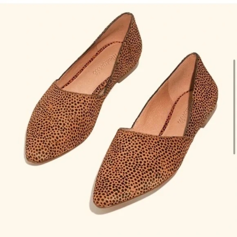 Madewell Lizbeth Dotted Calf Hair Flat - Size 6.5